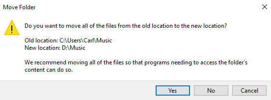 Change Default Library Location In Windows